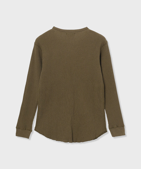 [ワッフルロングスリーブTシャツ 52TS02]オリーブ6204660246 2