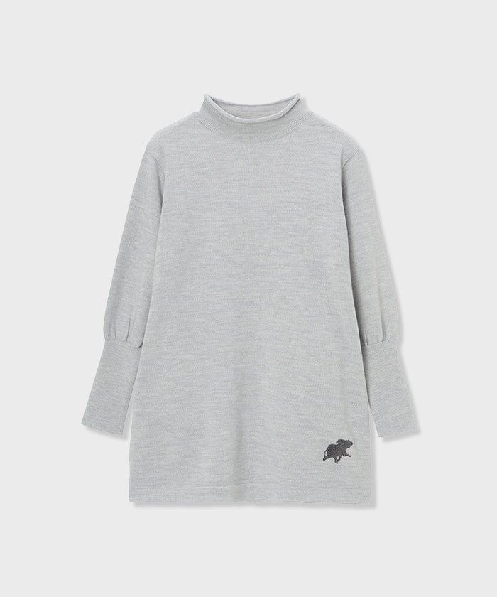 [ニットチュニックドレス 52KN53]グレー6204745305 (グレー)