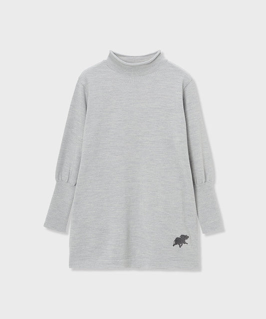 [ニットチュニックドレス 52KN53]グレー6204745305 (グレー)