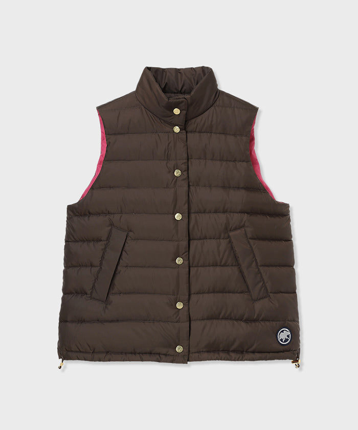 [ダウンベスト 52JK55]ダークブラウン6204705538ウィメンズ (ダークブラウン)