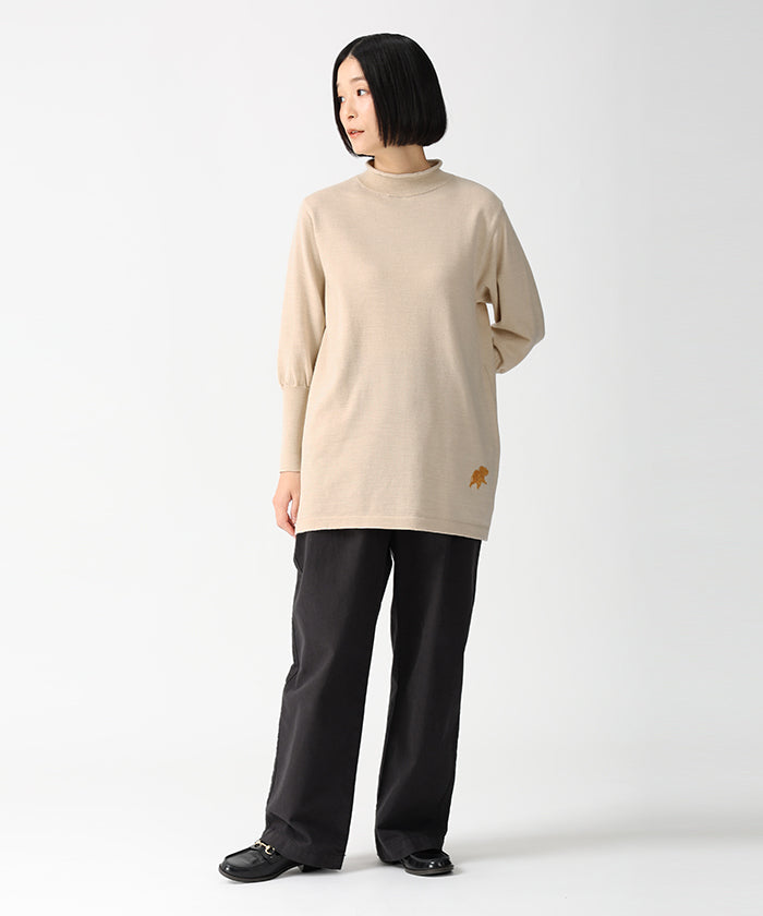 [ニットチュニックドレス 52KN53]ベージュ6204745332 1