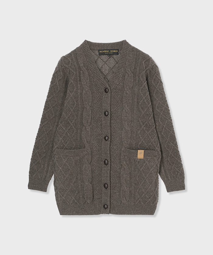 [ケーブルカーディガン 52KN52]ダークブラウン6204745238ウィメンズ (ダークブラウン)