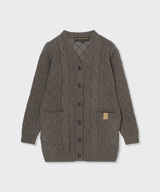 [ケーブルカーディガン 52KN52]ダークブラウン6204745238ウィメンズ (ダークブラウン)