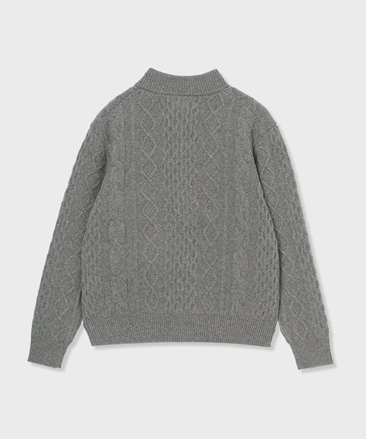 [ケーブルカーディガン 52KN02]グレー6204640205メンズ 2