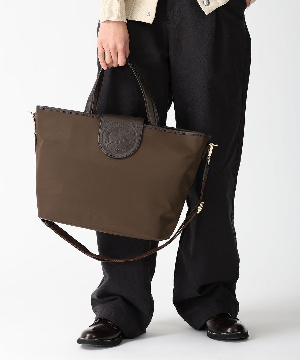 HUNTING WORLD アットイーズトラディション[トートバッグM 7441TRD]ダークブラウン6109412138