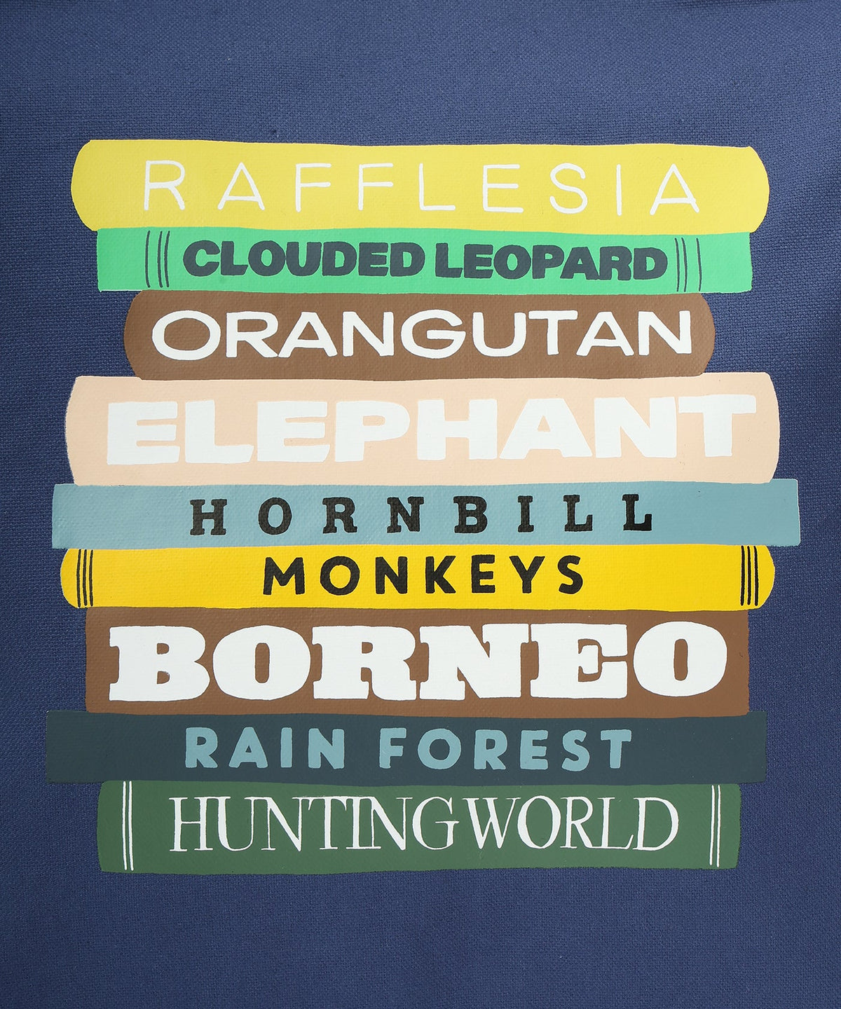 HUNTING WORLD グリーンタグ[トートバッグM 7813BNO]ネイビー6109434378