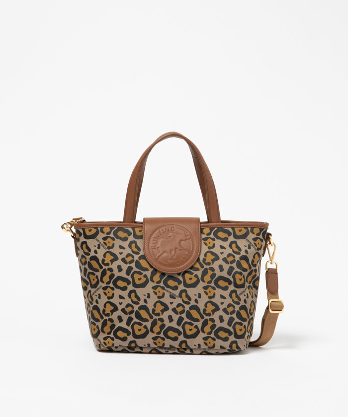 トラディションレオパード[トートバッグS 7430TRL]ブラウン6109410636 HUNTING WORLD