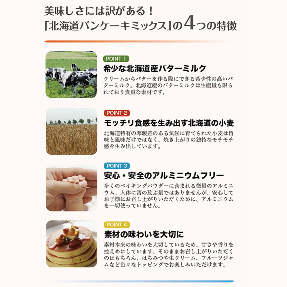 「NORTH FARM STOCK」パンケーキミックス＆北海道ハニーナッツ＆北海道ミルクジャム2種 詰め合わせ[4種]