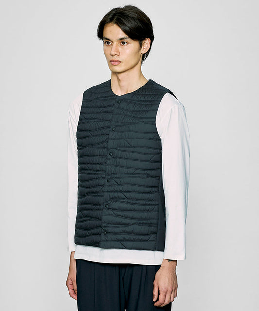 CRAFTED BY DESCENTE.LAB[ヒートナビ キルティングベスト FVE46M]ブラック6234601108メンズ HUNTING WORLD