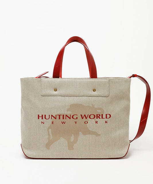 ノマド[トートバッグL 3246NMD]レッド6109152115 HUNTING WORLD