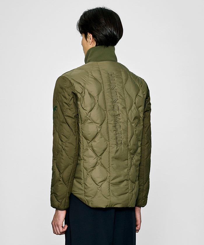 CRAFTED BY DESCENTE.LAB[インナーダウンロングスリーブシャツ FTZ45M]オリーブ6234601046メンズ HUNTING WORLD