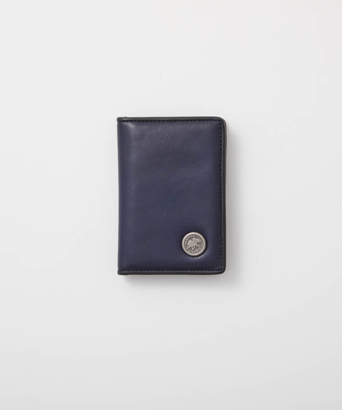 バチューレザー[カードケース390BLA]ネイビー×ネイビー6119038278 HUNTING WORLD