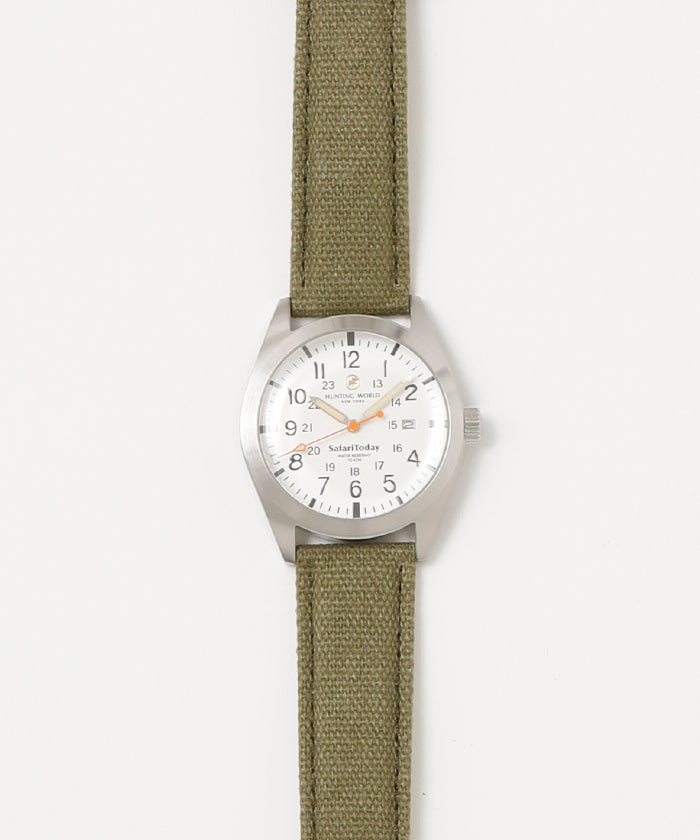 サファリトゥデイ[ウォッチWT555]ホワイト6509830400 HUNTING WORLD