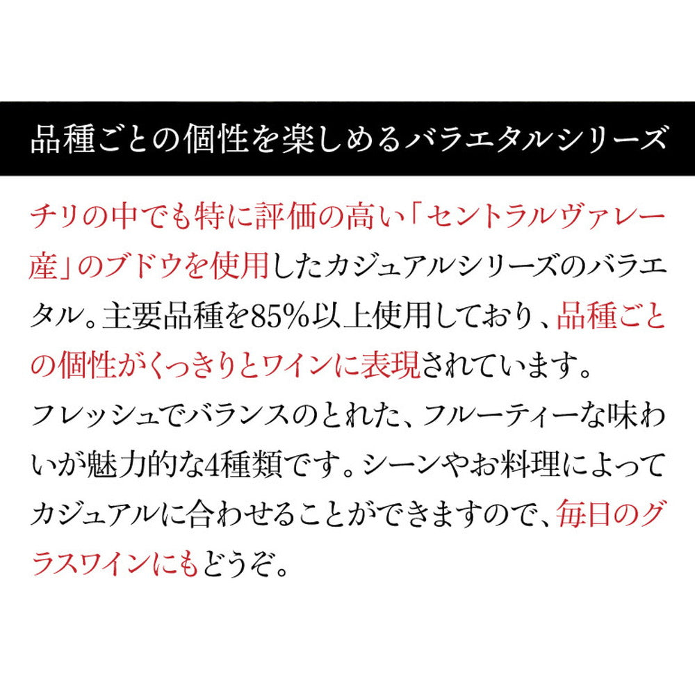 インドミタ バラエタル 4種のワイン12本【クール便】