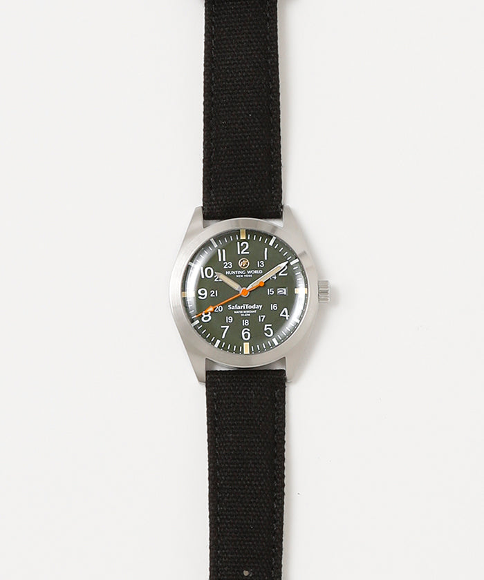 サファリトゥデイ[ウォッチWT555]グリーン6509830455 HUNTING WORLD