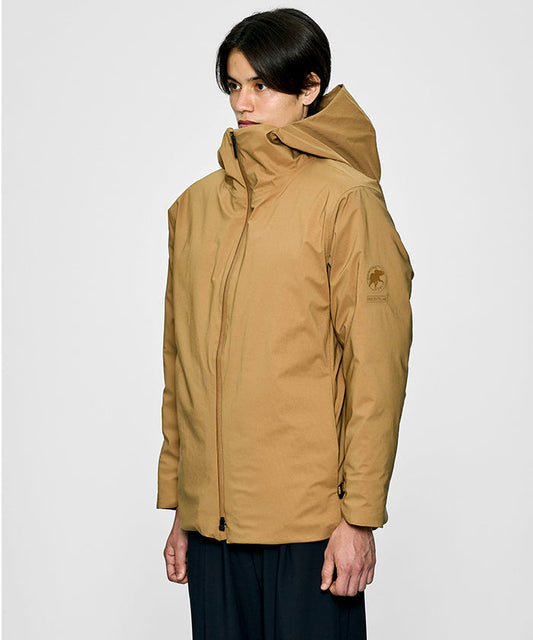 CRAFTED BY DESCENTE.LAB[オルタネイトリーウェーブ ダウンフードジャケット FDJ11M]キャメル6234600234メンズ HUNTING WORLD
