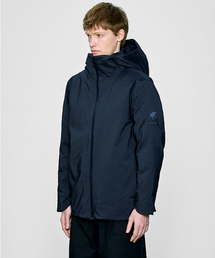 CRAFTED BY DESCENTE.LAB[オルタネイトリーウェーブ ダウンフードジャケット FDJ11M]ネイビー6234600278メンズ HUNTING WORLD