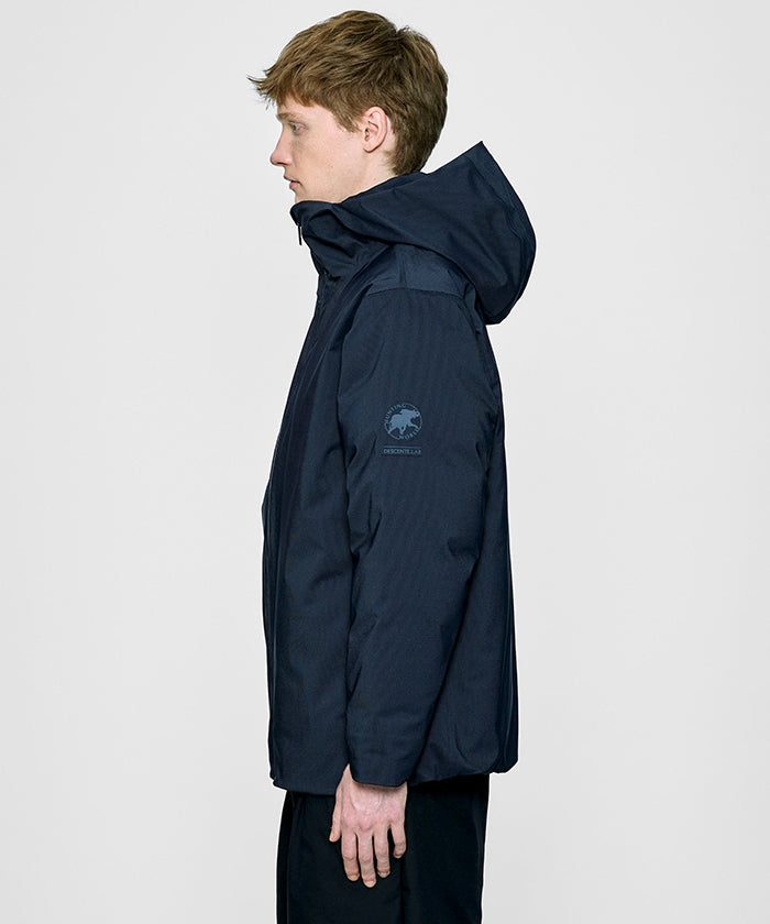 CRAFTED BY DESCENTE.LAB[オルタネイトリーウェーブ ダウンフードジャケット FDJ11M]ネイビー6234600278メンズ HUNTING WORLD