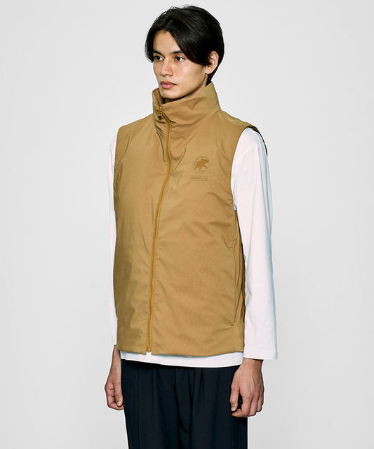 CRAFTED BY DESCENTE.LAB[オルタネイトリーウェーブ ダウンベスト FVE12M]キャメル6234600334メンズ HUNTING WORLD