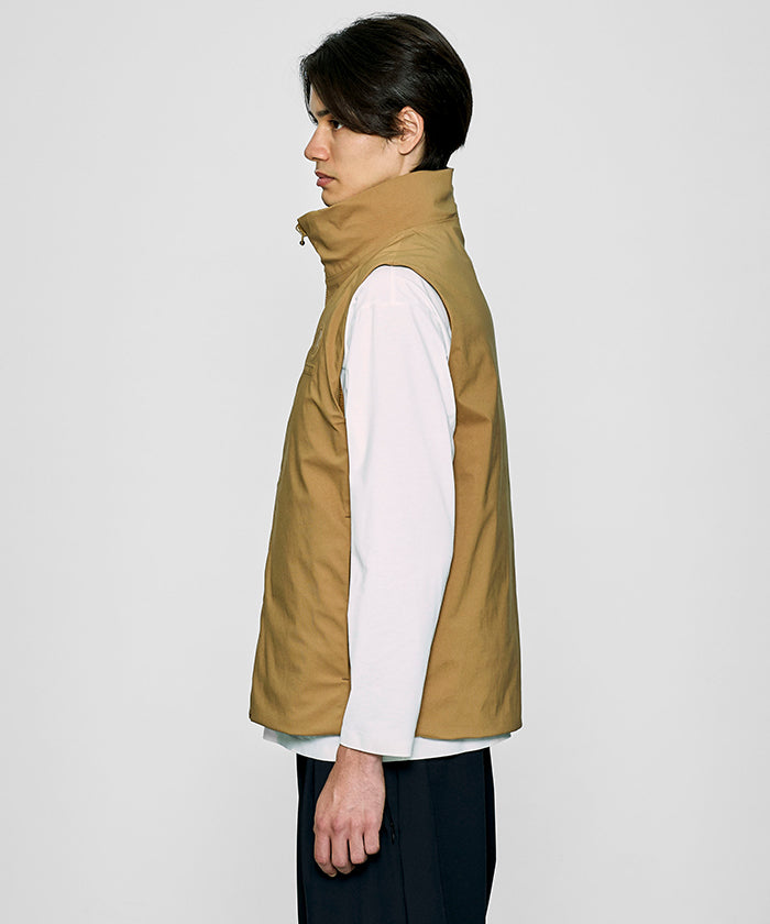 CRAFTED BY DESCENTE.LAB[オルタネイトリーウェーブ ダウンベスト FVE12M]キャメル6234600334メンズ HUNTING WORLD