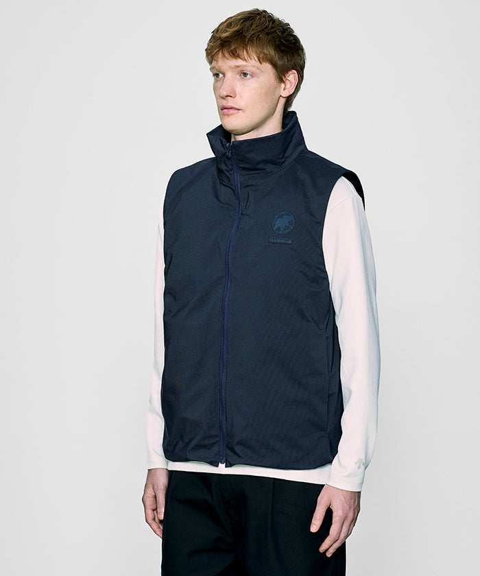 CRAFTED BY DESCENTE.LAB[オルタネイトリーウェーブ ダウンベスト FVE12M]ネイビー6234600378メンズ HUNTING WORLD
