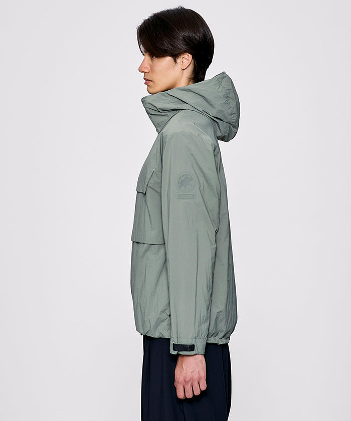 CRAFTED BY DESCENTE.LAB[リンクルリップストップ エアリーパッカブルジャケット FJK40M]グレー6234600905メンズ HUNTING WORLD