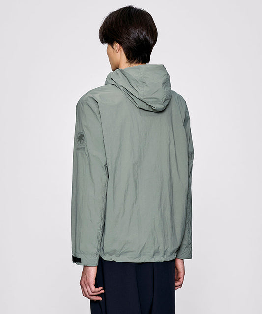 CRAFTED BY DESCENTE.LAB[リンクルリップストップ エアリーパッカブルジャケット FJK40M]グレー6234600905メンズ HUNTING WORLD