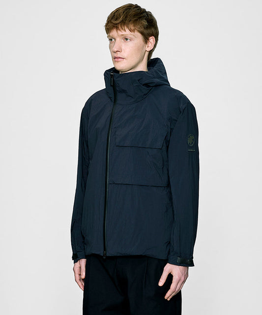 CRAFTED BY DESCENTE.LAB[リンクルリップストップ エアリーパッカブルジャケット FJK40M]ブラック6234600908メンズ HUNTING WORLD