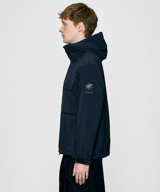 CRAFTED BY DESCENTE.LAB[リンクルリップストップ エアリーパッカブルジャケット FJK40M]ブラック6234600908メンズ HUNTING WORLD