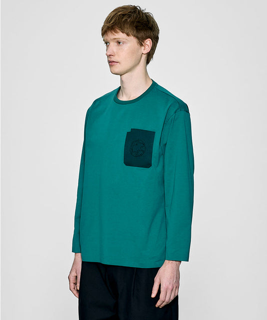 CRAFTED BY DESCENTE.LAB[プライムフレックス・プレーティングジャージ 長袖 FLT55M]グリーン6234601455メンズ HUNTING WORLD