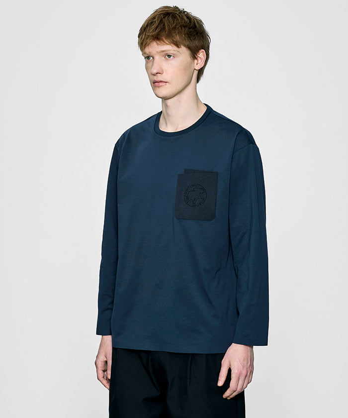 CRAFTED BY DESCENTE.LAB[プライムフレックス・プレーティングジャージ 長袖 FLT55M]ネイビー6234601478メンズ HUNTING WORLD