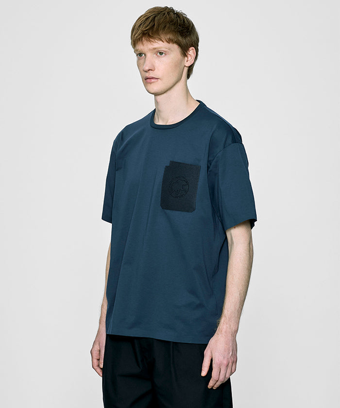 CRAFTED BY DESCENTE.LAB[プライムフレックス・プレーティングジャージ 半袖 FHS56M]ネイビー6234601578メンズ HUNTING WORLD