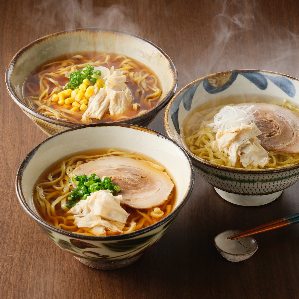 栃木・日光銘水ゆば専門店 「日光食品」 日光ゆばらーめん3種食べ比べ　6食