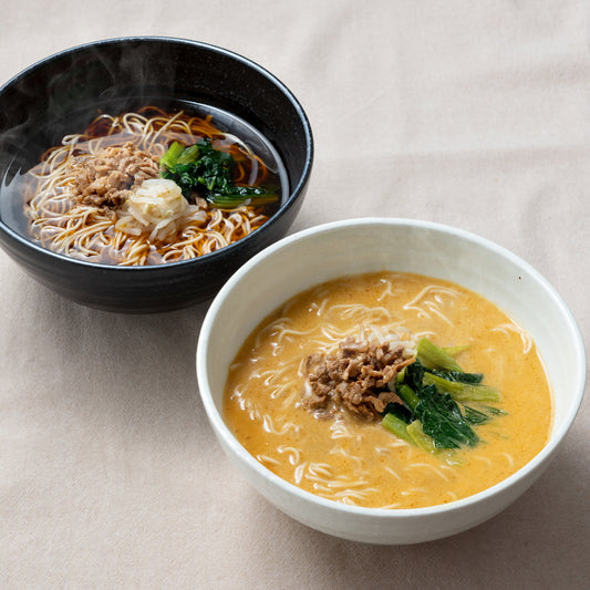 創業30余年　京都 「楽仙樓」　京の黒酢麺と担々麺食べ比べ 3食