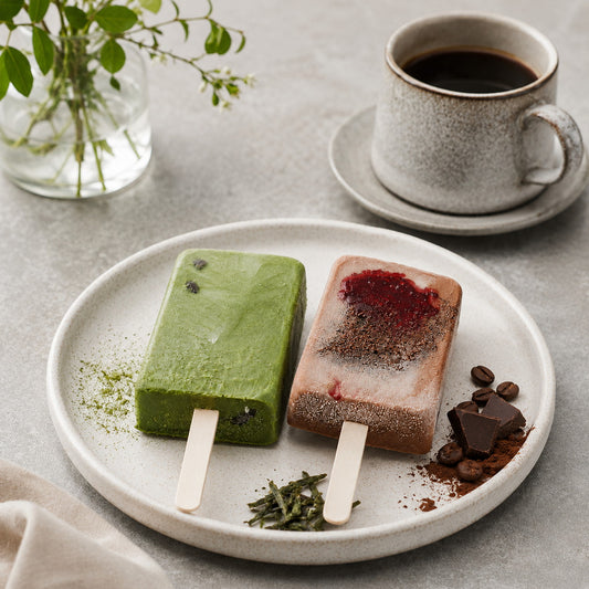 白金スイーツ スイーツアイス 　2種食べ比べ（抹茶、ガトーショコラ）