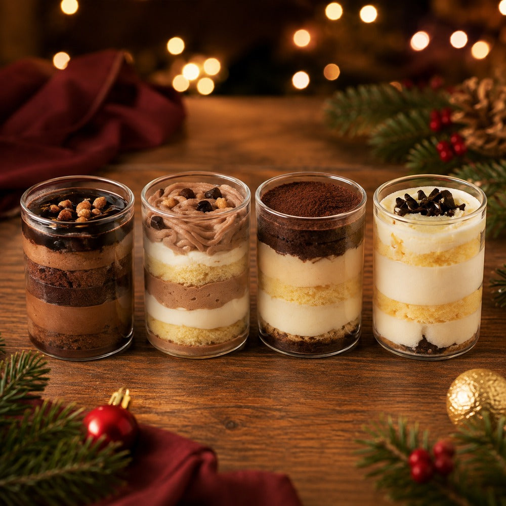 shirokane sweets TOKYO　白金グラスケーキ　ショコラクリスマス限定　4種食べ比べセット