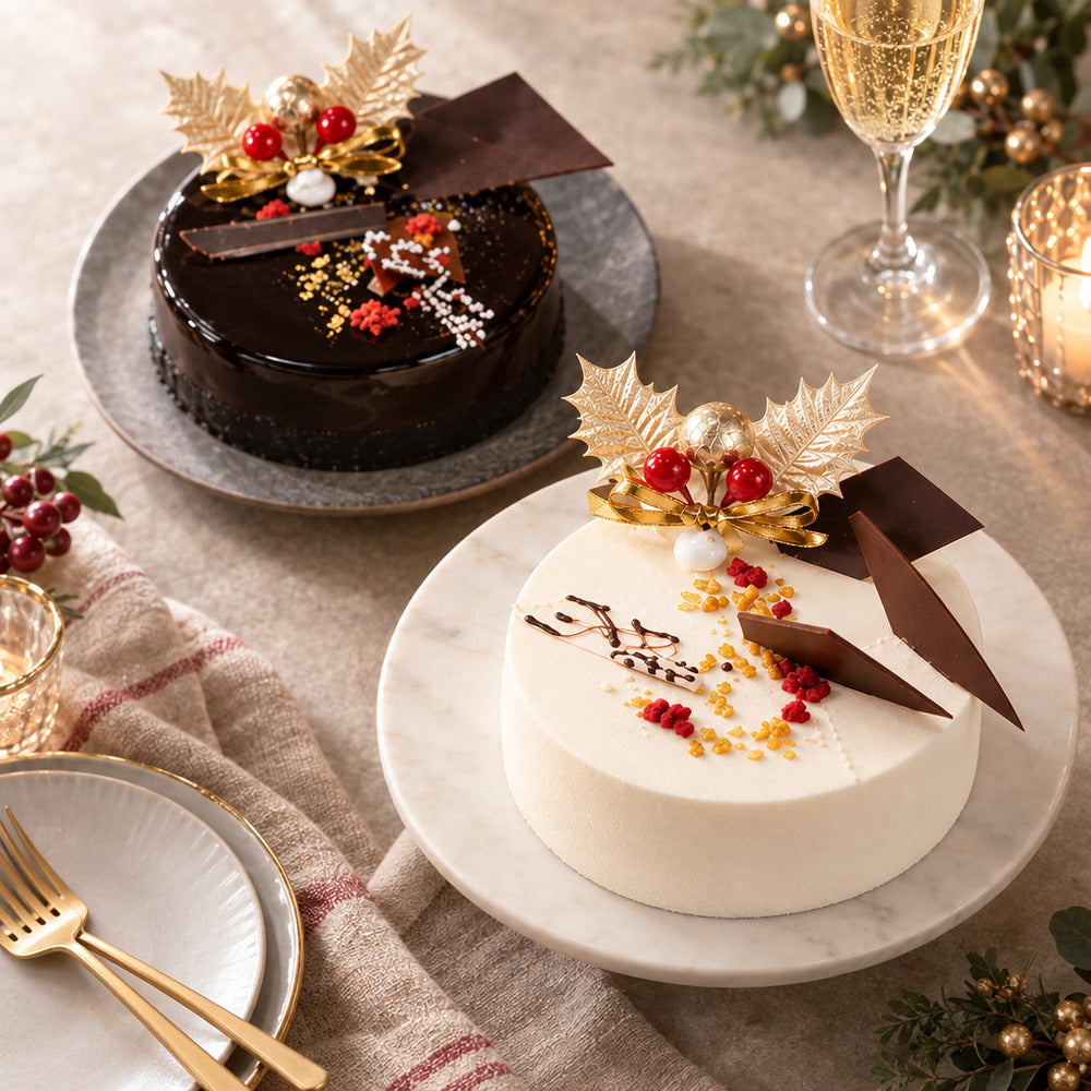 shirokane sweets TOKYO　白金クリスマスデュオ 2種食べ比べ（フロマージュショート＆ショコラ）