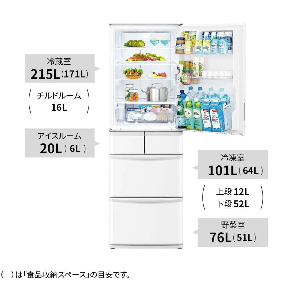 Sharp(シャープ)冷蔵庫(左右開き)60cm幅412L プラズマクラスターで清潔保存