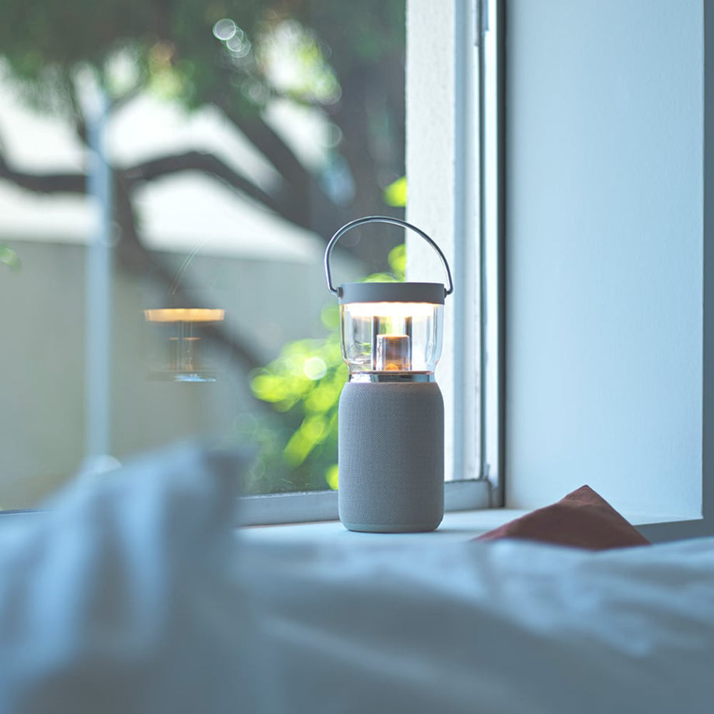 Re・De LightSound ワイヤレススピーカー付ランタン ベージュ