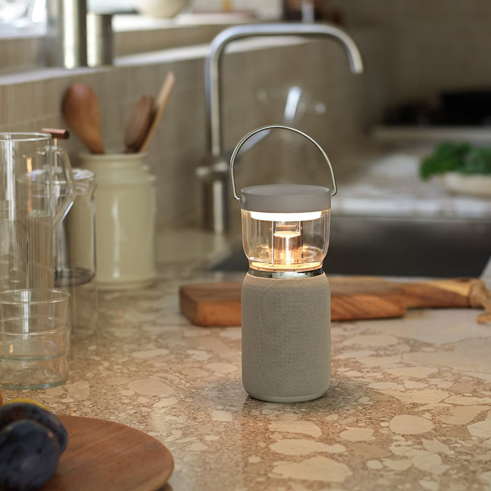 Re・De LightSound ワイヤレススピーカー付ランタン ベージュ