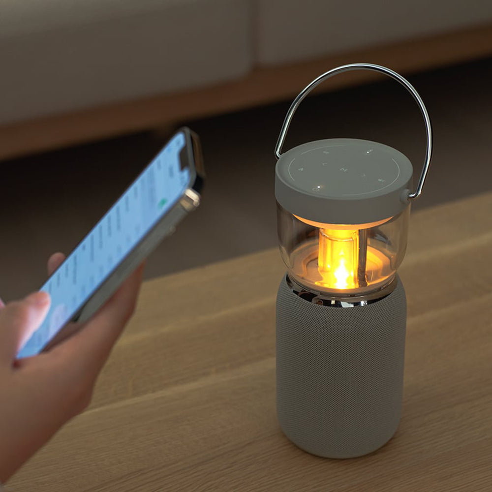Re・De LightSound ワイヤレススピーカー付ランタン ベージュ