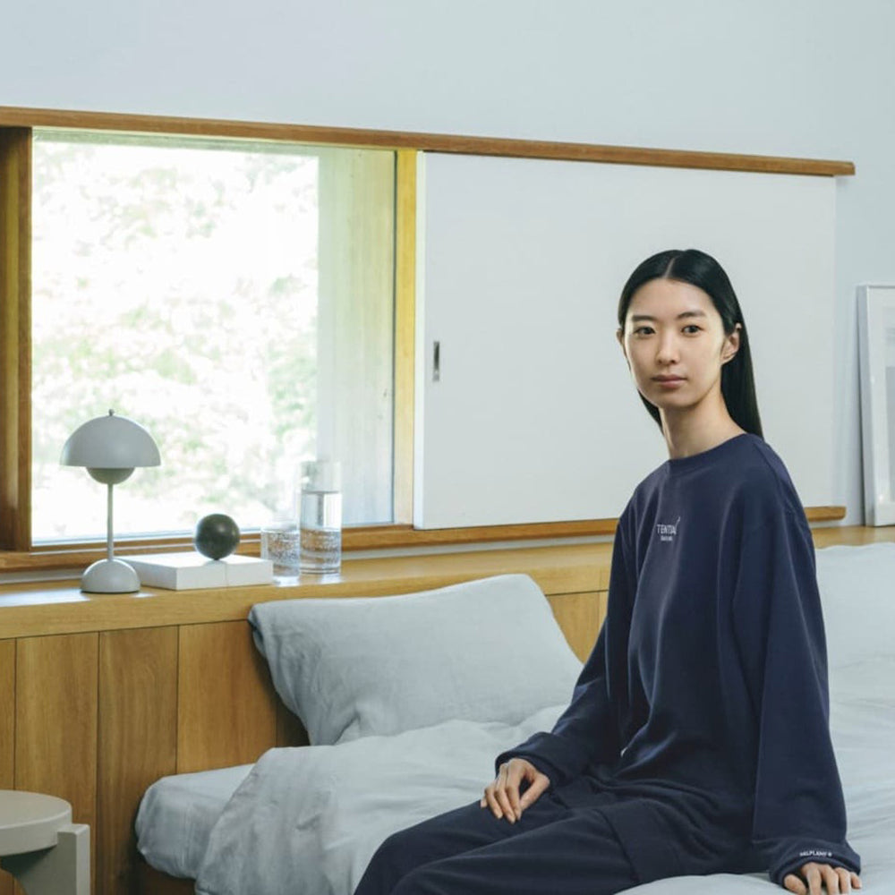 リカバリーウェア BAKUNE スウェット 上下 ネイビー (Women’s_L)