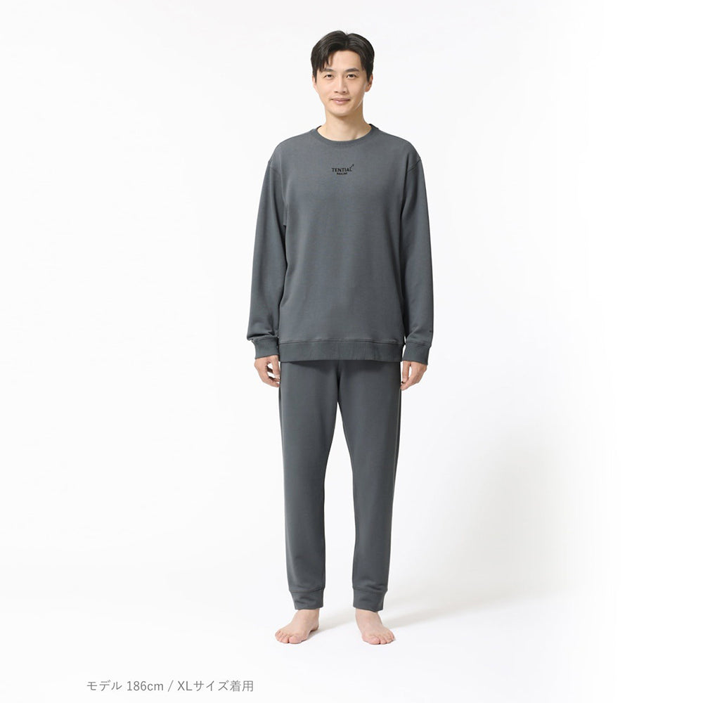 TENTIAL BAKUNE スウェット上下Mグレー リカバリーウェア BAKUNE スウェット 上下 ダークグレー (Men'S_S