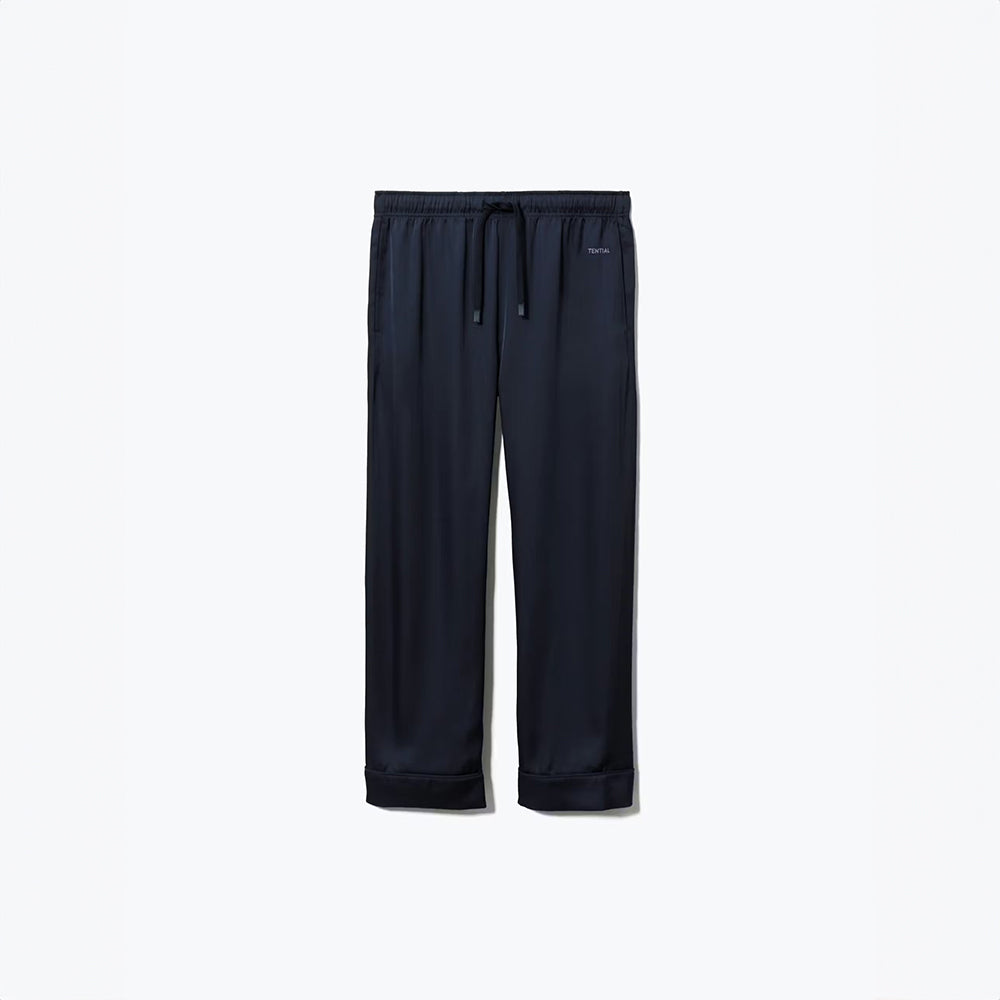 リカバリーウェア BAKUNE パジャマサテン上下(Unisex) ネイビーL