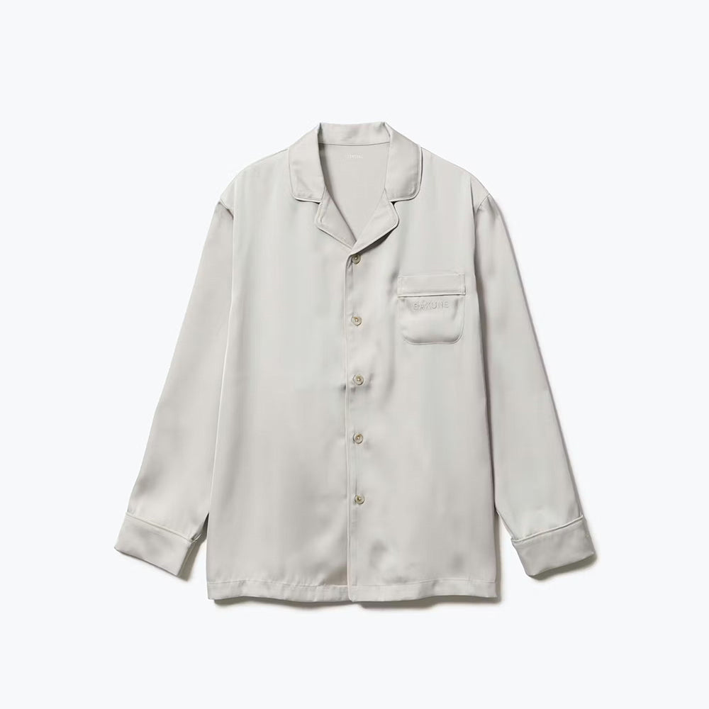 リカバリーウェア BAKUNE パジャマサテン上下(Unisex) グレージュL