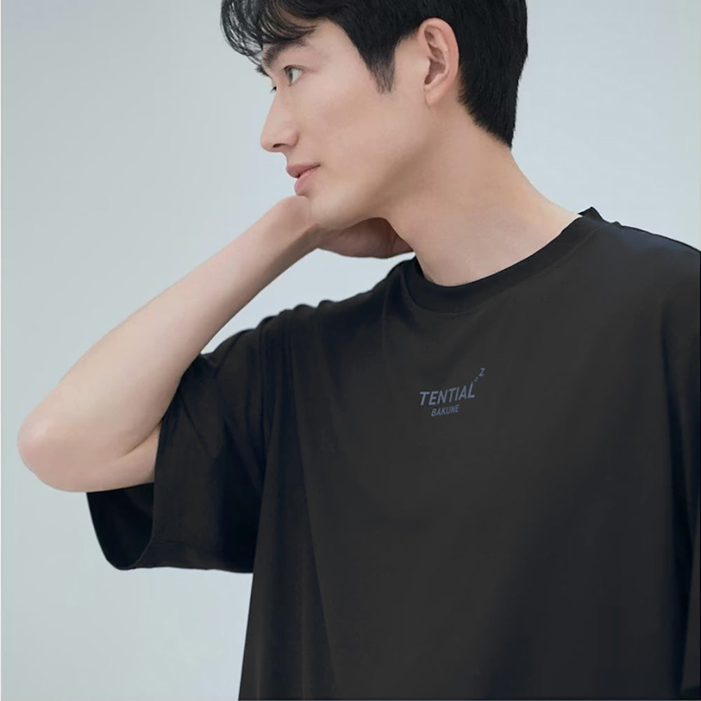 リカバリーウェア BAKUNE Dry Men's 半袖上下セット ブラック M 【一般医療機器】