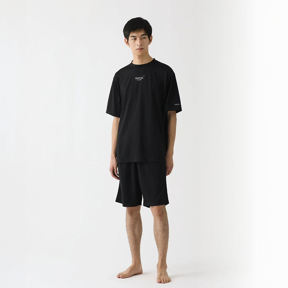 リカバリーウェア BAKUNE Dry Men's 半袖上下セット ブラック M 【一般医療機器】