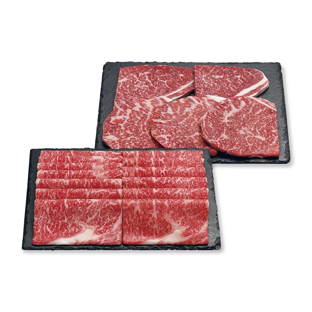 神戸ビーフ ステーキ&しゃぶしゃぶ用（ステーキ用モモ150g×5枚、しゃぶしゃぶ用リブロース700g）