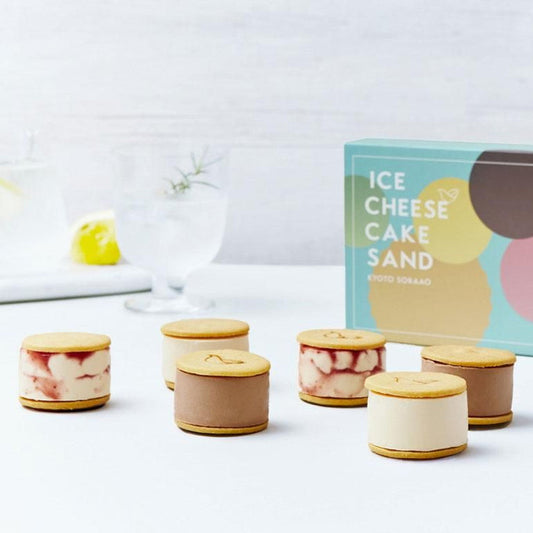 京都チーズケーキ専門店 ソラアオ　アイスチーズケーキサンド 3種計6個【1箱】