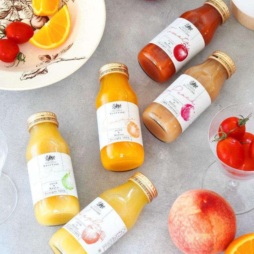 ベジターレ　国産ストレート100%ジュース＆ネクター5種飲み比べ(各種フルーツ＆トマト)